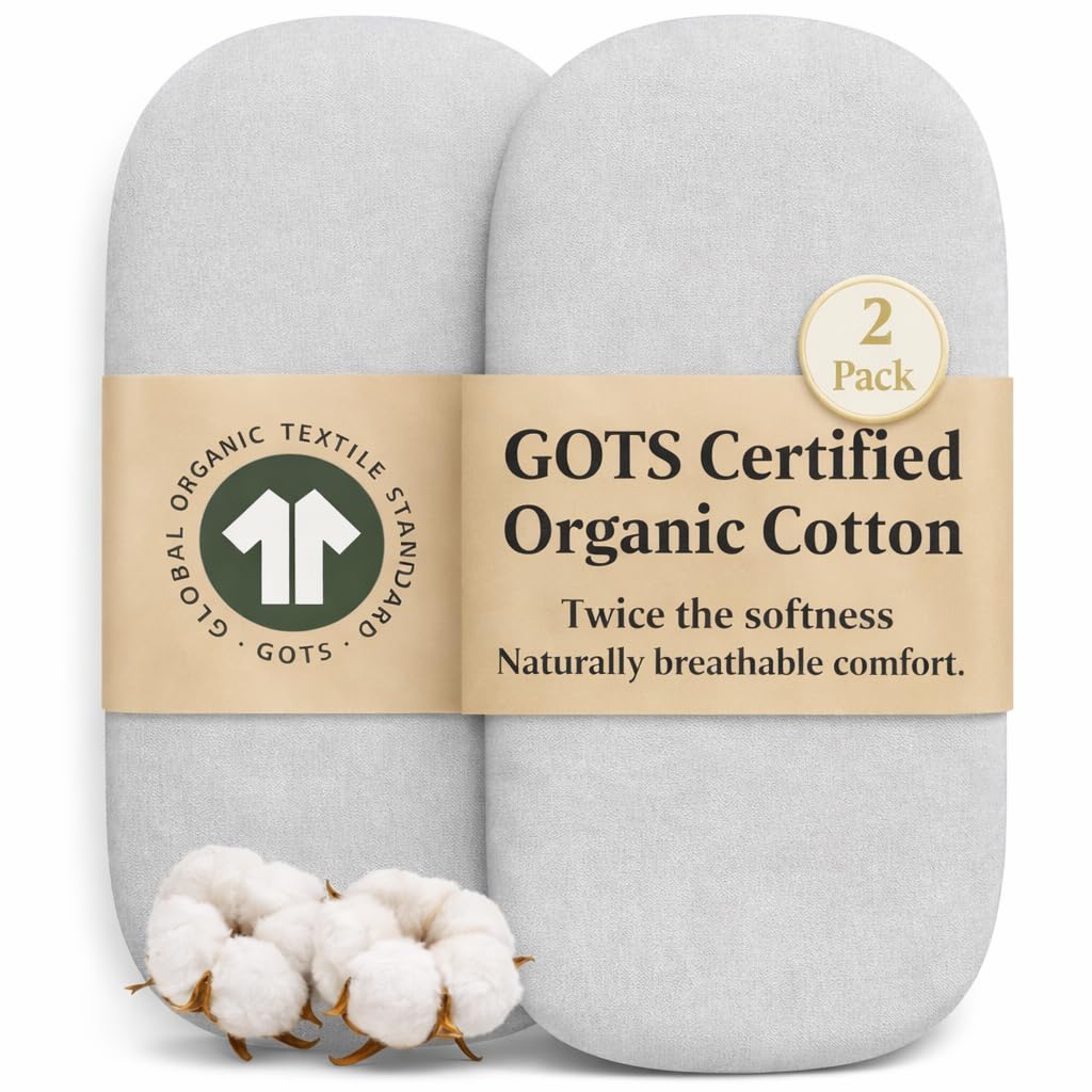 Bunnyjik GOTS Organic Bedside Bassinet Sheets