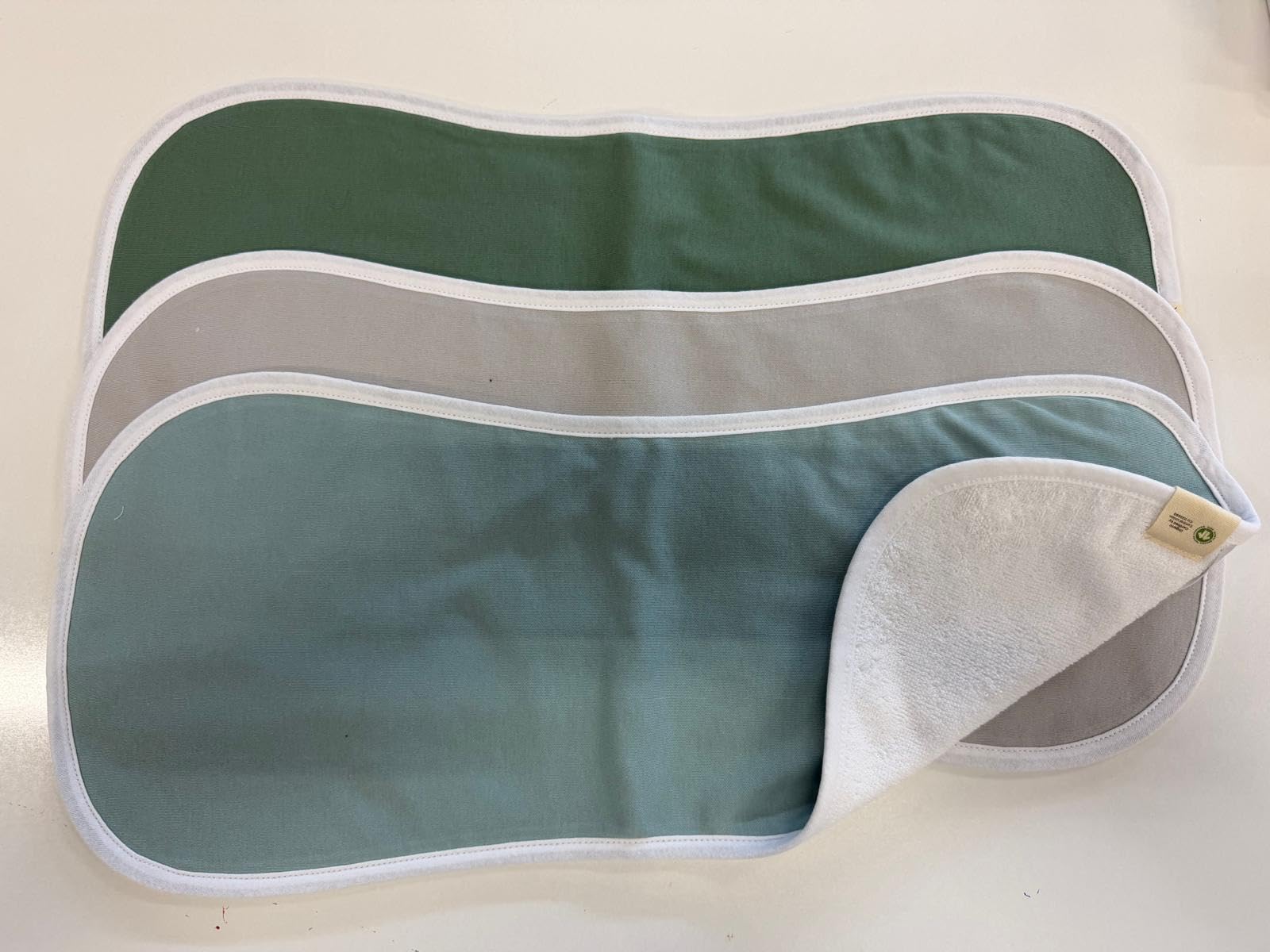 GOTS Organic Cotton Burp Cloths Baby Boy & Girl – Quality 3 Pack Organic Cotton Burp Cloth for Babies, Soft & Plush Long Stable Turkish Cotton for Newborn, Baby Essentials (Arctic Snow Collection)