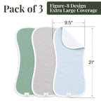 Bunnyjik cotton burp cloths (3-pack) — soft Turkish cotton
