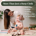 Bunnyjik cotton burp cloths (3-pack) — soft Turkish cotton