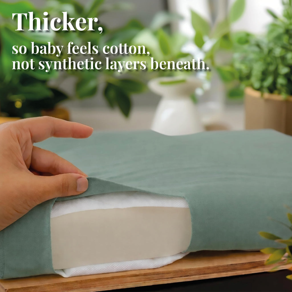 Bunnyjik organic cotton crib sheet — GOTS-certified Aegean Turkish cotton