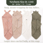Bunnyjik cotton hooded baby towel, 540gsm plush Turkish cotton