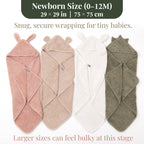 Bunnyjik cotton hooded baby towel, 540gsm plush Turkish cotton