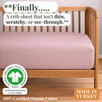 Bunnyjik organic cotton crib sheet — GOTS-certified Aegean Turkish cotton
